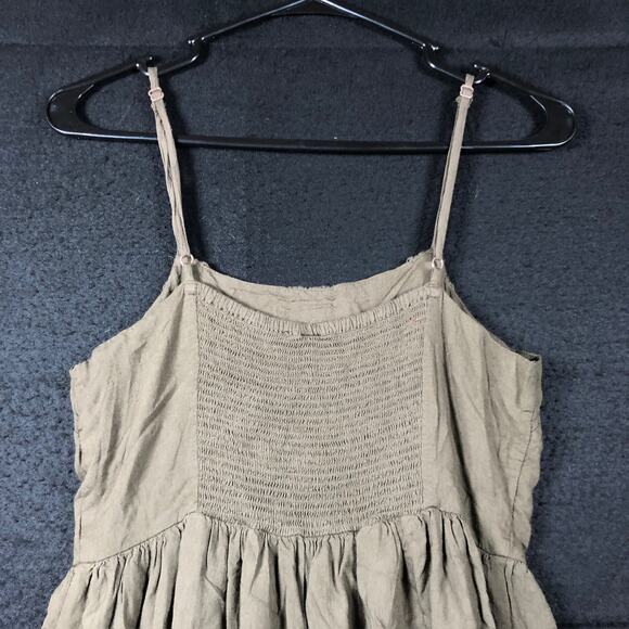 Patrons Of Peace Womens Dress Forest Green Floral Lined Sleeveless Small - Picture 12 of 13